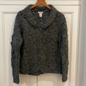 Sundance Catalog Wool Blend Flower Patterned Sweater—BEAUTIFUL!! Like New—Size S